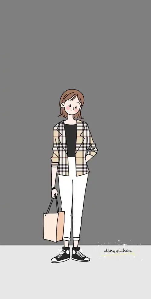 女生服饰穿搭by插画师丁一晨