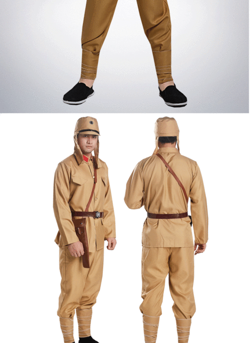 儿童日本兵日本大佐汉奸服土舞台话剧小鬼子表演服装2020 衣服套装加