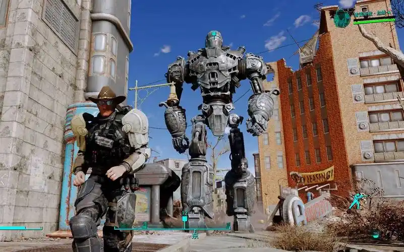 辐射4:成功启动自由至尊号机器人,竟还能成我的小跟班,太爽了