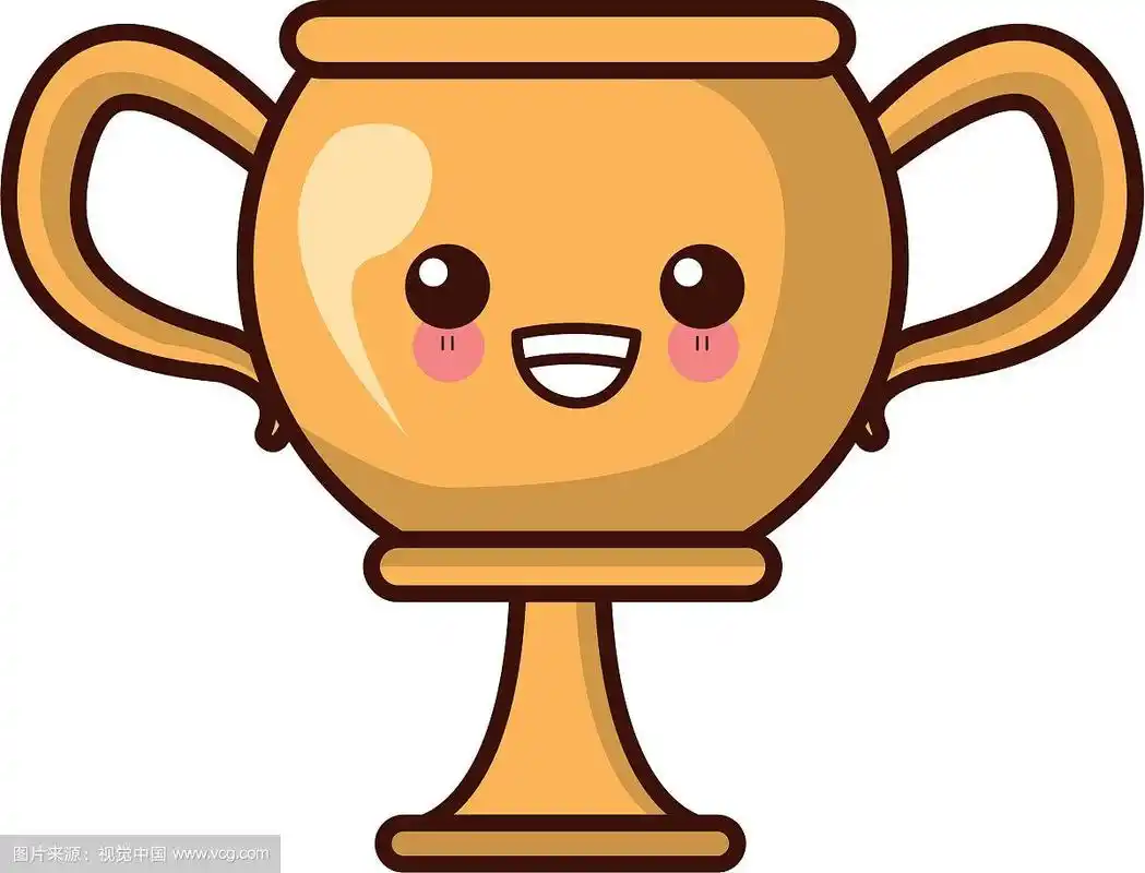 奖杯,奖杯,冠军,卡哇伊,可爱的卡通