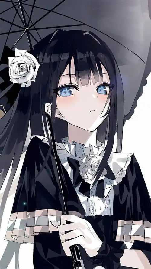 暗黑风格动漫美女手机壁纸