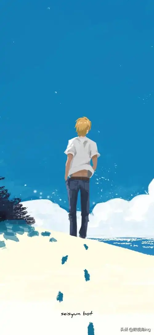 第四期壁纸||二次元人物背影插画,总有一个是你的青春