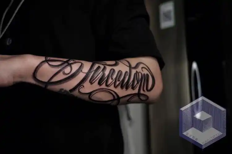 奇卡诺花体字纹身  #花体字  #纹身也清新  #我的纹身分享  #英文