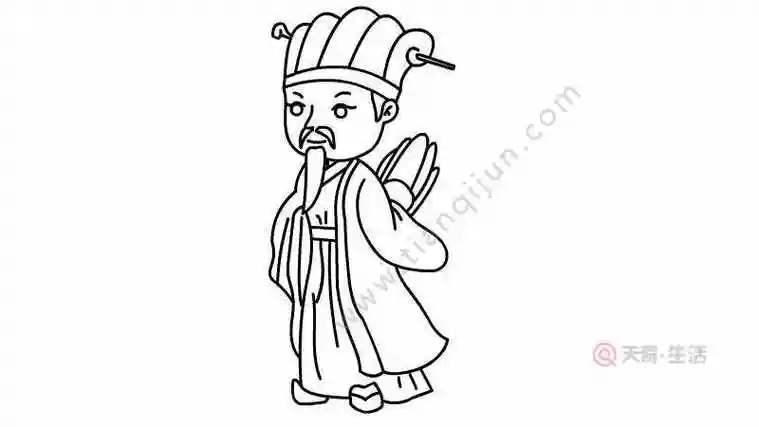 三国演义人物 诸葛亮简笔画步骤图怎么画诸葛亮的简笔画诸葛亮q版卡通