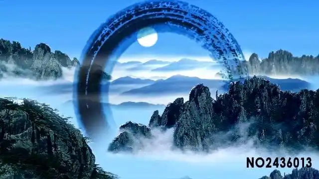 led高清纯音乐太极拳动作武功夫术表演舞台背景视频