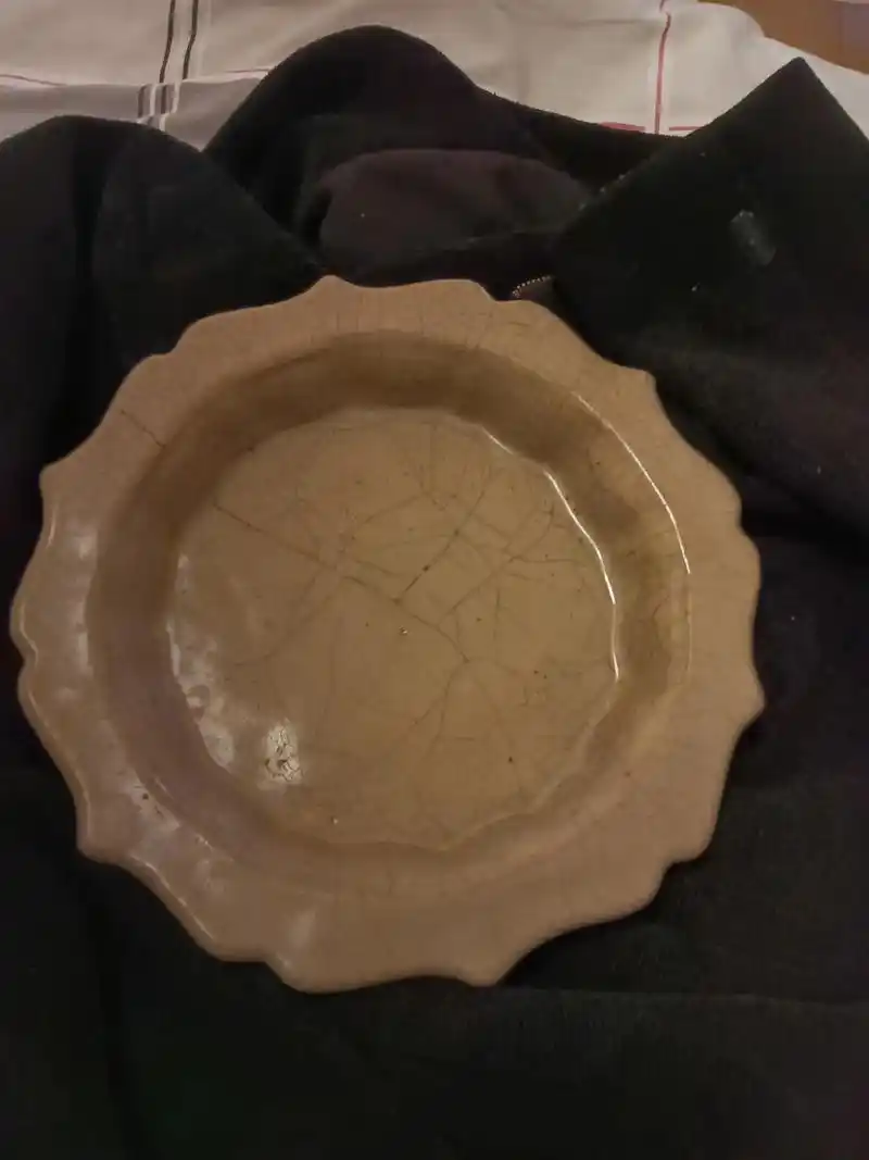 南宋哥窑洗.直径27厘米!金丝铁线!木声!酥油光!紫金土胎! - 抖音