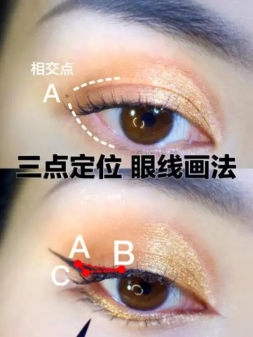 6015记住这三个点的位置眼线想怎么画就