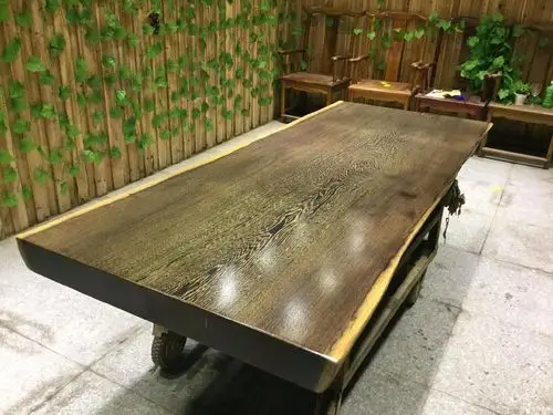 鸡翅木大板 实木原木大板茶桌老板办公桌台书桌简约大班台