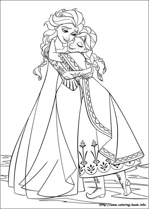 frozen coloring page
