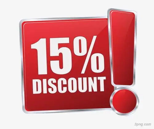 85折优惠红色图标png素材透明免抠图片-促销标签