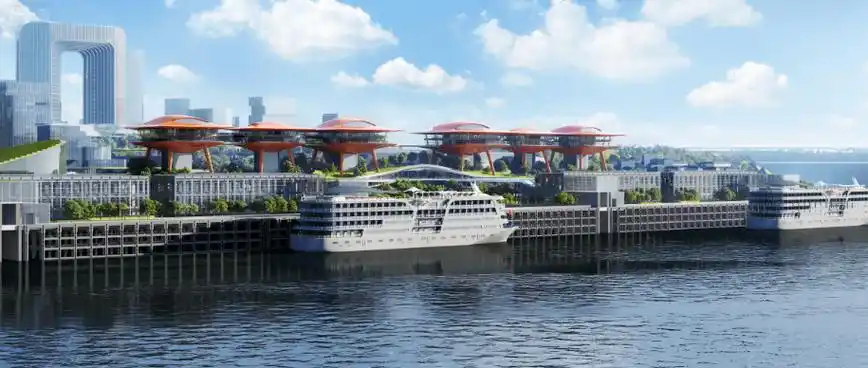 寸滩国际新城邮轮母港项目效果图.