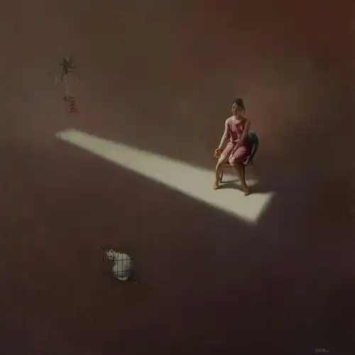 孤独的姿态——曾沂聂油画作品欣赏