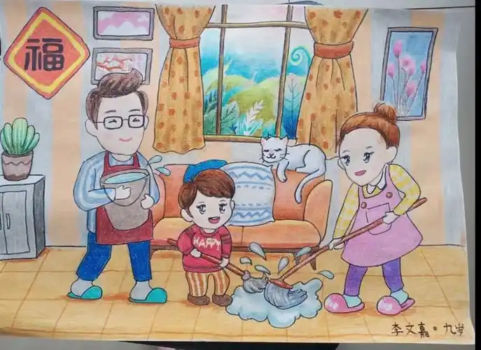 劳动创造幸福 五一劳动节儿童节绘画比赛作品-图7