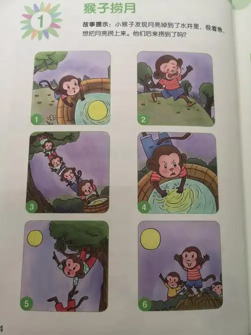 作业: 看图说话《猴子捞月》