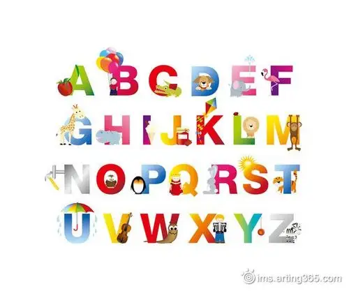 可爱卡通英文字母 #采集大赛