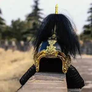 明制 宋制 汉服甲胄 头盔 凤翅盔 边军盔 顿项 扎甲 山纹