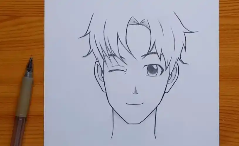 画画的日常 绘画动漫人物 青涩帅哥手绘画