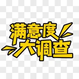 满意度大调查字体设计