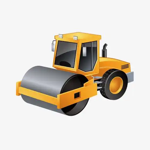 矢量手绘压路机