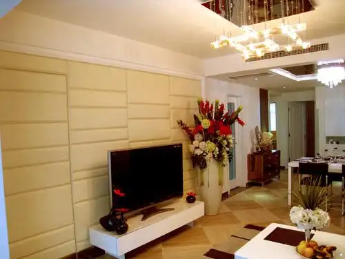 小户型现代简约装修电视背景墙图片_齐家网装修效果图