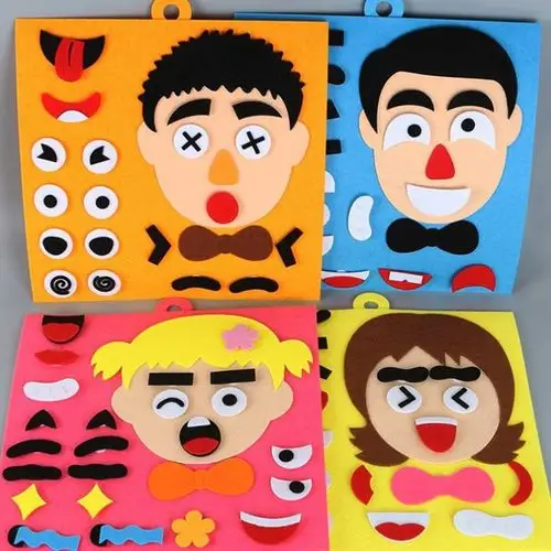 生活区教师挂件中班五官面部早教教具表情拼图手工创意粘贴类
