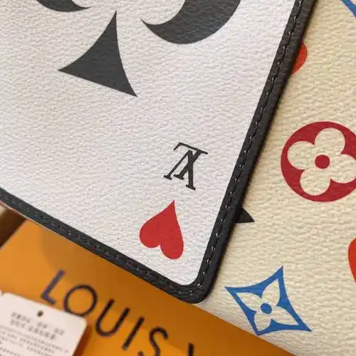 louisvuittonlvm57462neverfull白三彩扑克牌购物袋