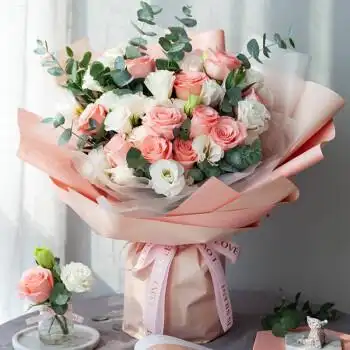 花礼情人节鲜花同城配送11朵戴安娜粉玫瑰花束生日礼物送女生表白假日