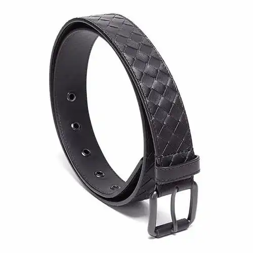 bottegaveneta宝缇嘉bv男士编织牛皮针扣皮带腰带407396v4650