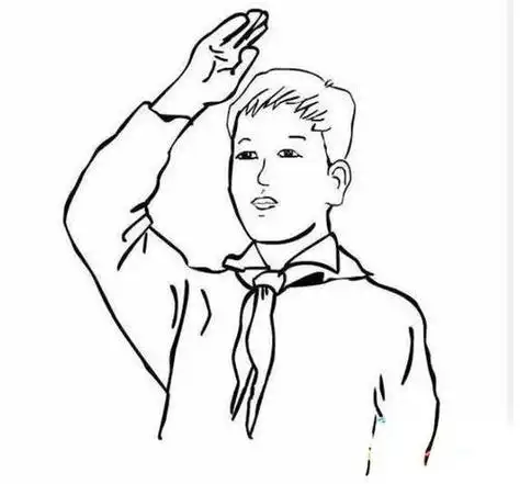 敬礼简笔画其他人物简笔画敬礼的小朋友简笔怎么画正在敬队礼得人简笔