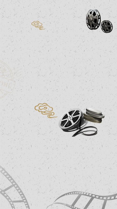 简约小清新看电影海报设计背景图