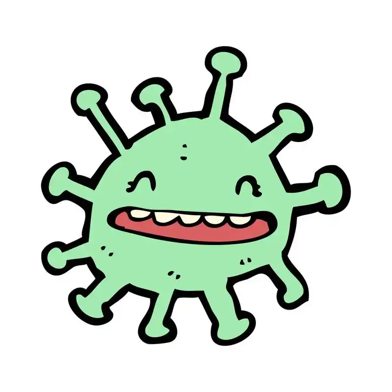 害怕的卡通胚芽,害怕的卡通胚芽