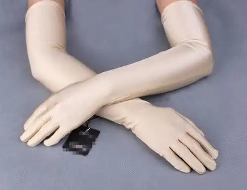 防晒手套 夏季高档女士新款高弹防晒手套全指防紫外线臂套特长款