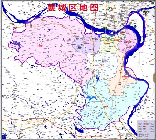 2021年6月湖北襄阳襄城区百度版行政交通旅游乡镇村落分布地图