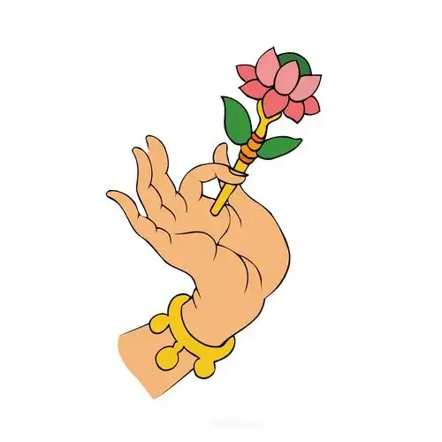 佛手png矢量手拿莲花图片zip