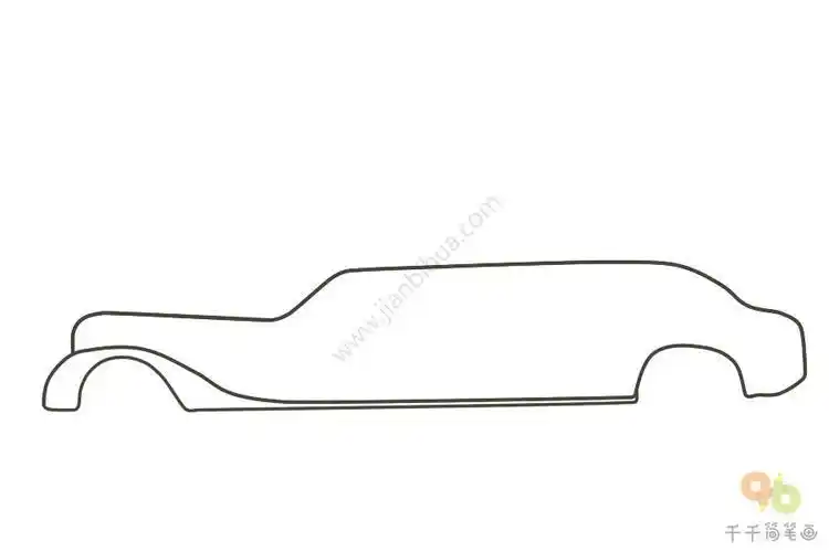 加长轿车简笔画步骤图