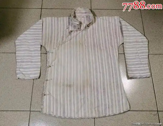 民国粗棉布斜襟衣服马褂两排领扣