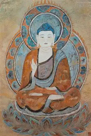 15位佛祖敦煌佛像壁画国画