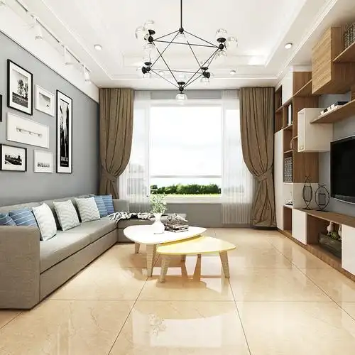 米黄通体大理石瓷砖800x800欧式客厅防滑地砖卧室通体砖