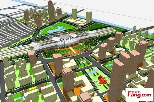 来欣赏下京沪高铁昆山站效果图吧.