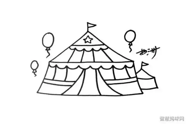 儿童马戏马戏团动物简笔画步骤马戏团表演驯兽师简笔画图片简单动物