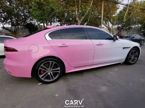 捷豹xel 定制白渐变粉彩绘_手机搜狐网