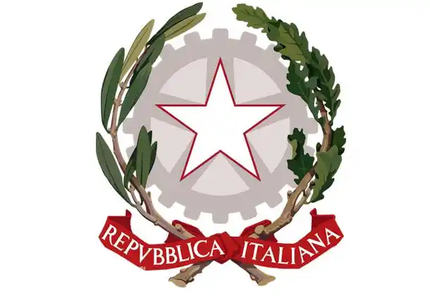 意大利国徽呈圆形.