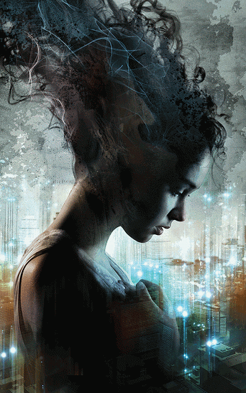 迷幻美女长发涟漪gif动图_动态图_表情包下载_soogif