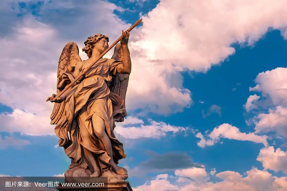 意大利罗马圣天使桥上的天使雕像