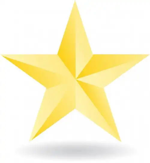 黄色五角星图片