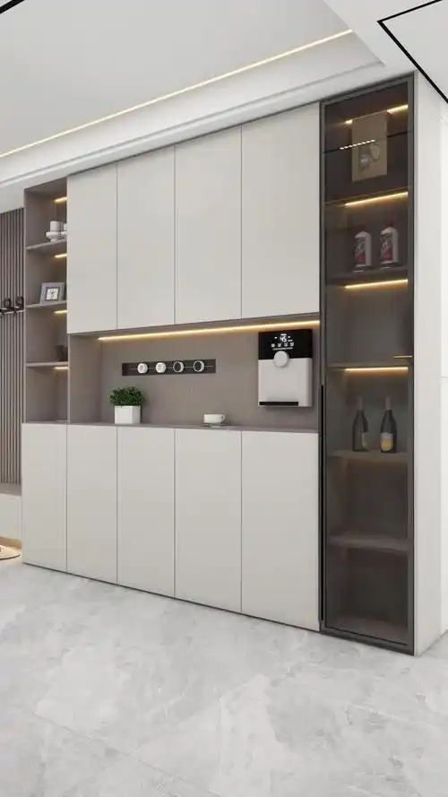 入户鞋柜酒柜一体设计