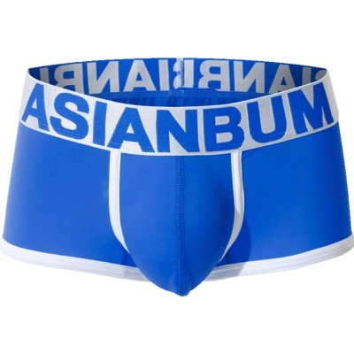 3条装 asianbum男士个性冰丝内裤 宽边u凸透气性感平角裤四角裤头_券