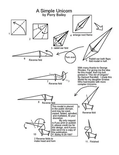 可爱的独角兽折纸方法图解unicorns即是独角兽,是传说中一种神秘的