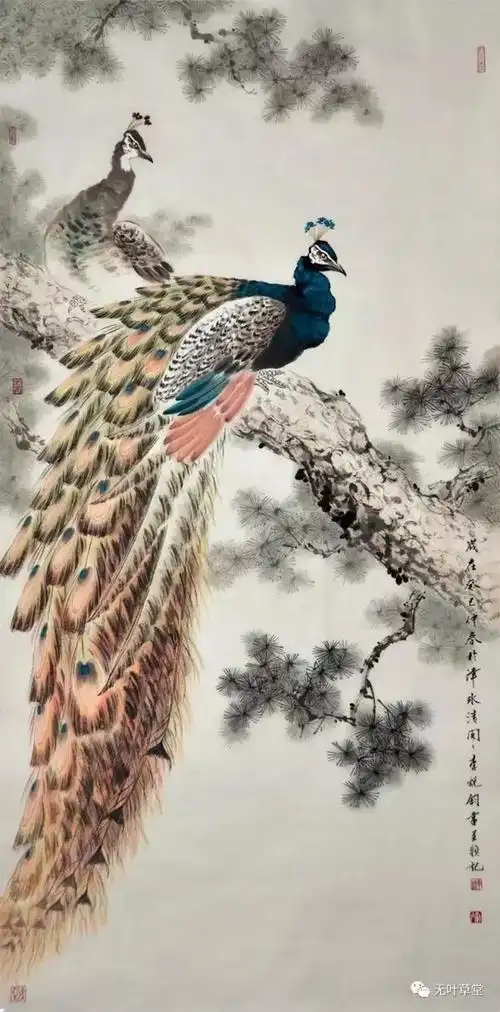 孔雀屏开"佳人"自来——花鸟画家李锐钧