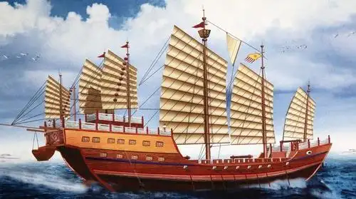 《明史》记载,郑和下西洋的船只有5种,最大的叫作"宝船",船长44丈4